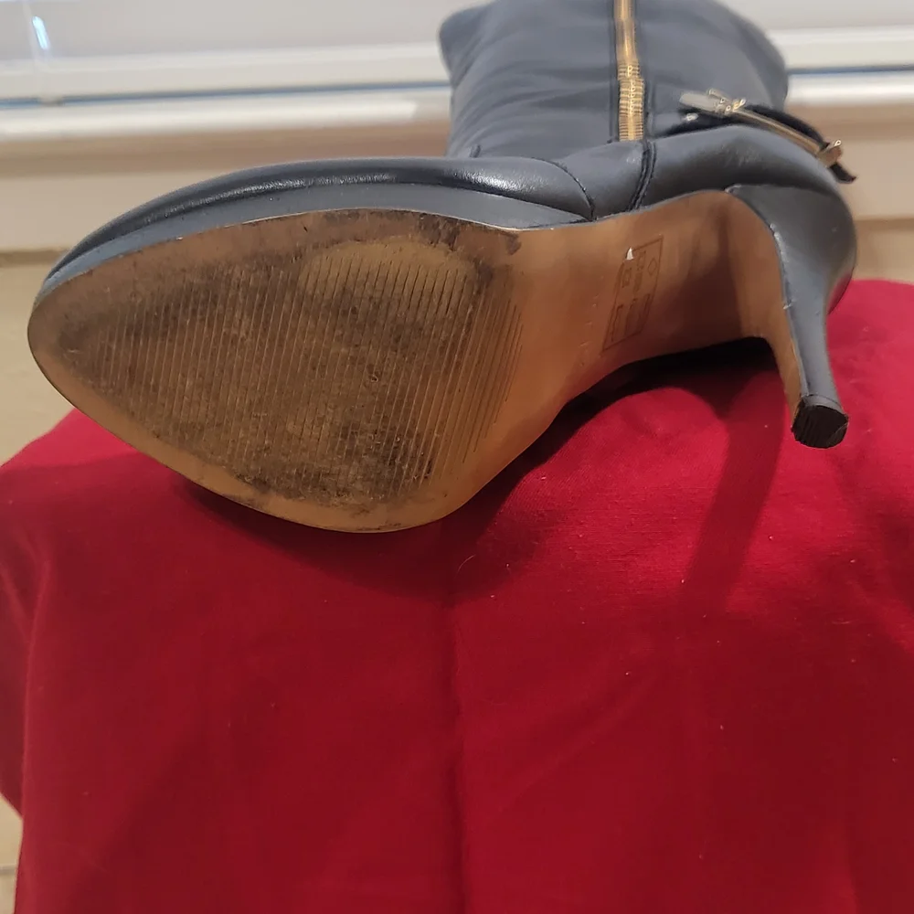 Aldo Knee High Stiletto Leather Boots - Picture 14 of 15